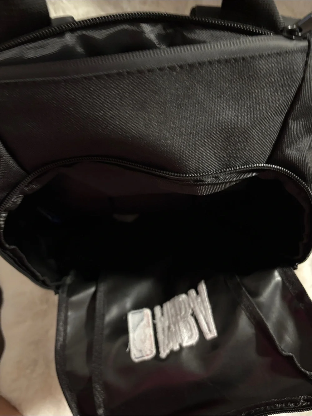 NBA Black Men's Backpack with Embroidered Logo